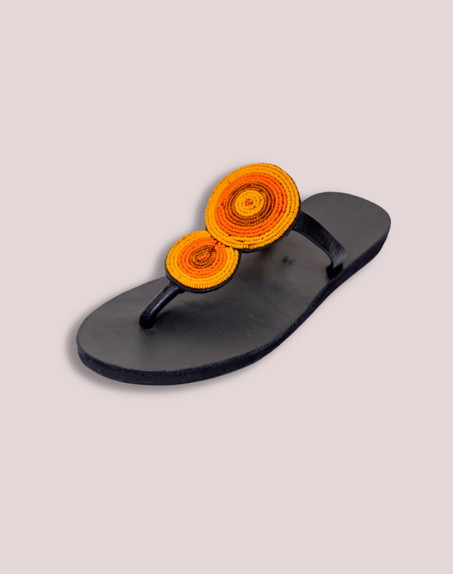 Sunkissed leather glass bead Footwear - Image 6