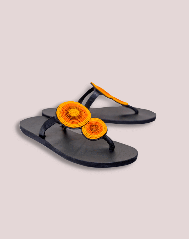 Sunkissed leather glass bead Footwear - Image 3
