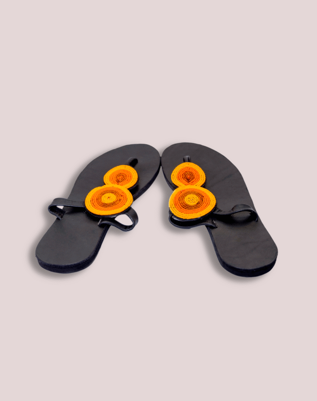 Sunkissed leather glass bead Footwear - Image 2