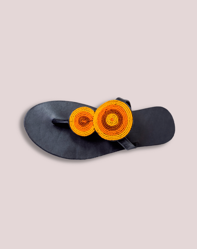 Sunkissed leather glass bead Footwear - Image 5