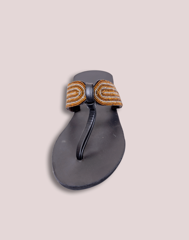 Sahara Swirl Leather Thong Footwear - Image 5