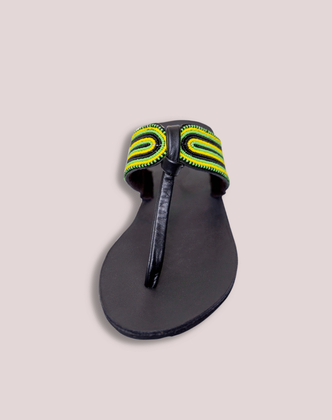 Feet hug leather glass bead Footwear - Image 6