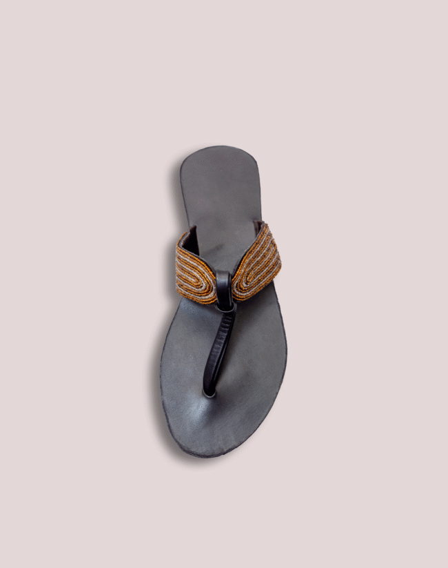 Sahara Swirl Leather Thong Footwear - Image 6