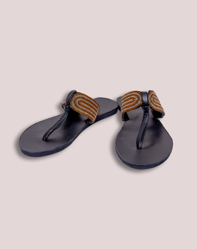 Sahara Swirl Leather Thong Footwear - Image 2