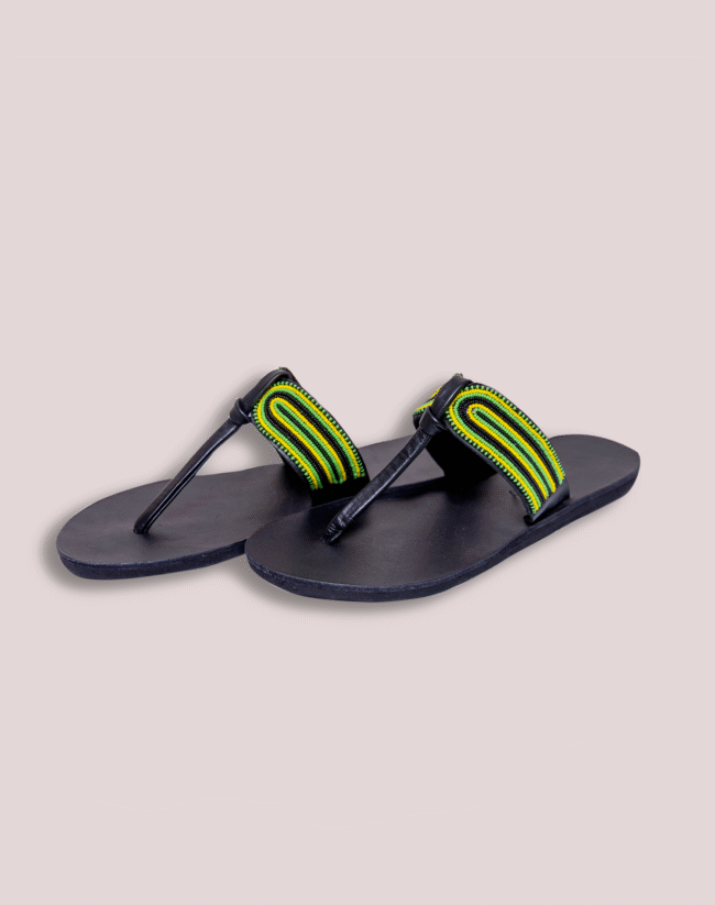 Feet hug leather glass bead Footwear - Image 4