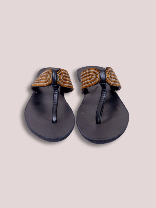 Sahara Swirl Leather Thong Footwear