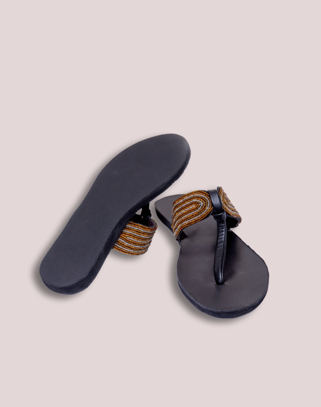 Sahara Swirl Leather Thong Footwear - Image 4