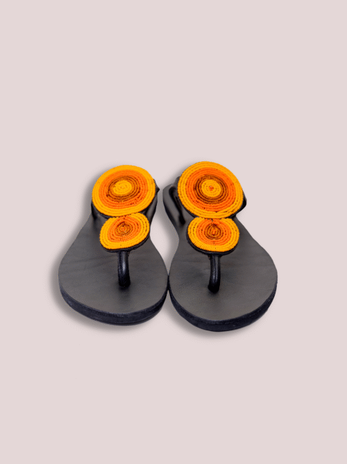 Sunkissed leather glass bead Footwear